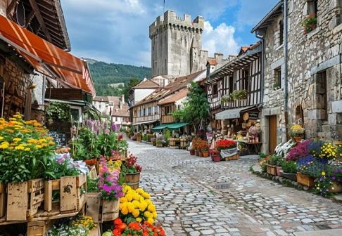 Vue pittoresque de auvergne-rhone-alpes, idéale pour un événement
