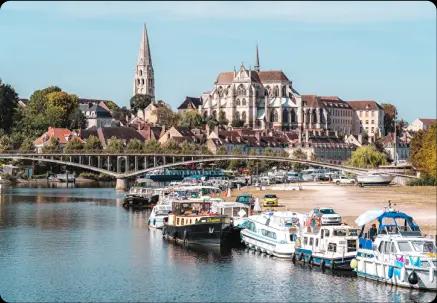 Vue pittoresque de yonne, idéale pour un événement